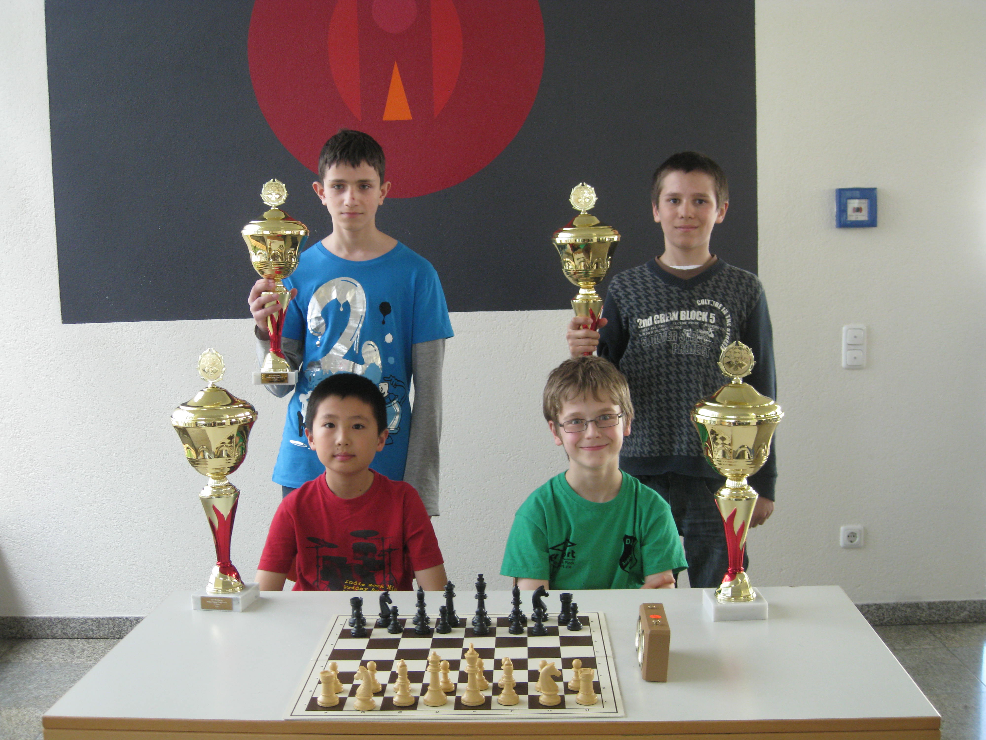 Die Sieger des Walter Nuber Pokals (v.l. Vadim Lavrinenkov, Kevin Tong, Zarko Vuckovic, Jonathan Reitemann)
